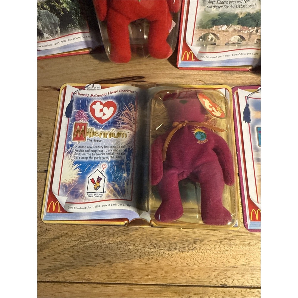 Ty McDonalds Teenie Beanie International Bears 2000 The Millennium & End Lot 5 - Picture 4 of 6